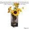Set of 2 Square Frosted Clear Glass Table Vase - A Timeless Centerpiece for Dining Tables, Living Rooms, Bedrooms, Hotel Reception Areas and Conference Rooms, Ideal for Weddings and Special Occassions
